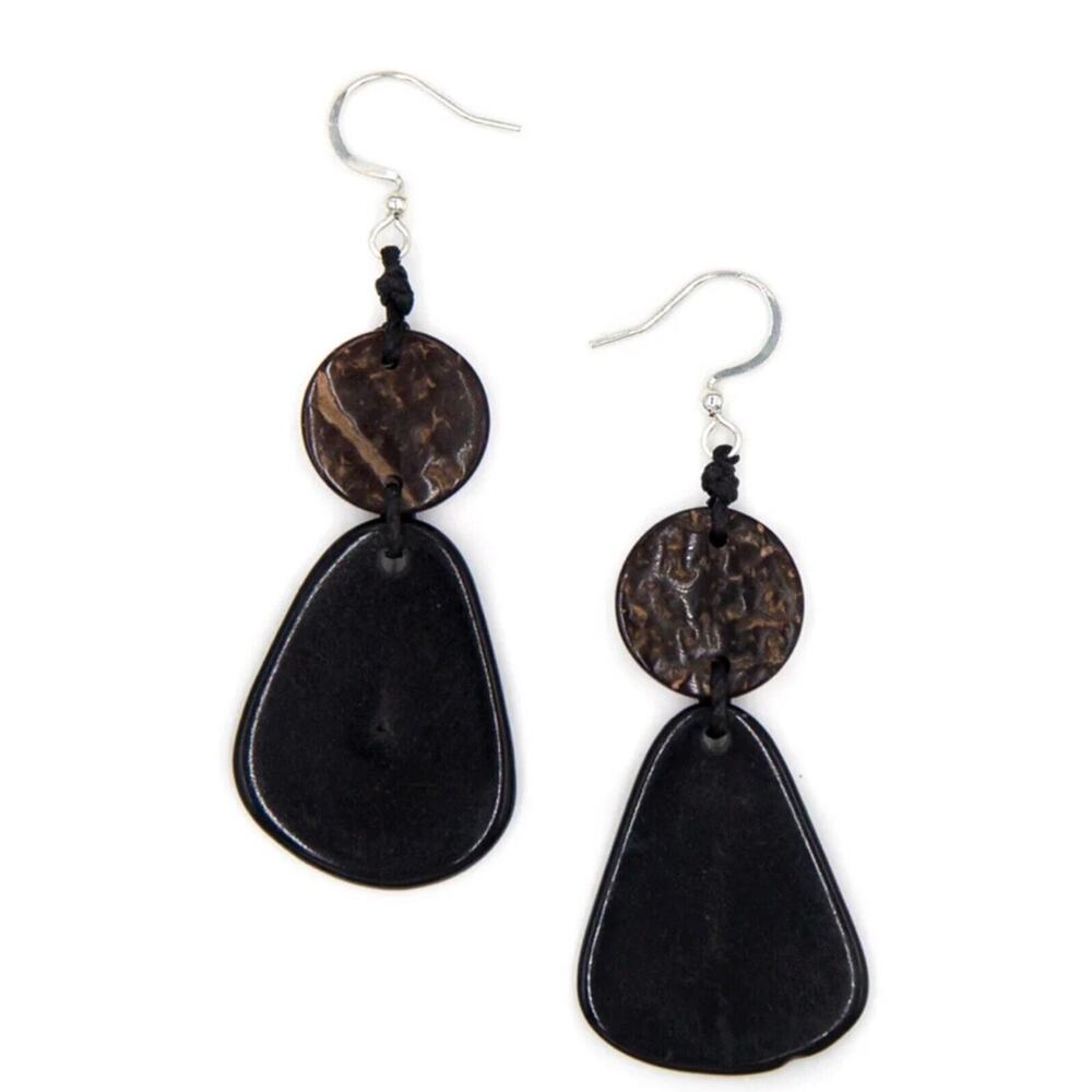 Fair Trade Tagua Nut Organic Earrings Jewelry (Sustainable & Eco-Friendly)
